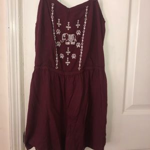 Maroon Elephant Romper